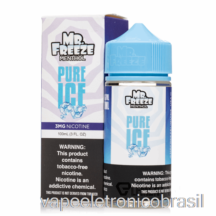 Vape Eletrônico Pure Ice - Mr Freeze - 100ml 3mg